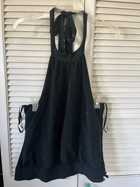 Lord & Taylor Black Halter Tie-Neck Top